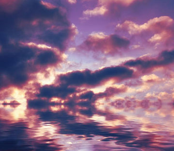 Ocean Rosy Clouds Wallpaper AJ Wallpaper 