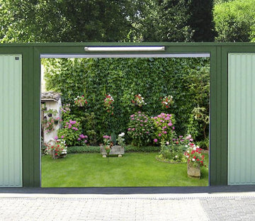 3D Garden Flowers And Ivy 280 Garage Door Mural Wallpaper AJ Wallpaper 