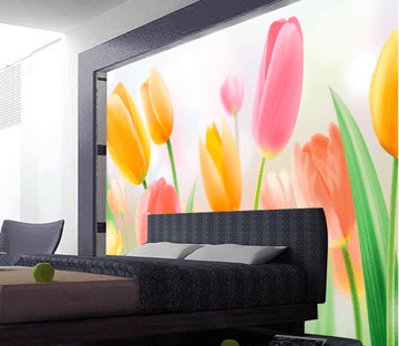 Colorful Tulips Wallpaper AJ Wallpaper 