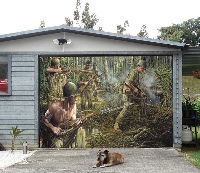 3D Jungle Warriors 234 Garage Door Mural Wallpaper AJ Wallpaper 