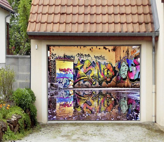 3D Bright Graffiti 363 Garage Door Mural Wallpaper AJ Wallpaper 