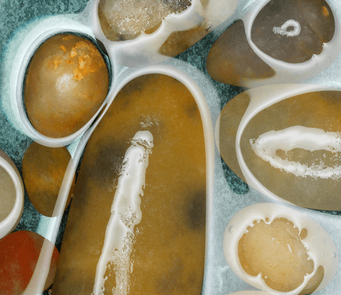 3D Smooth River Stone Floor Mural Wallpaper AJ Wallpaper 2 