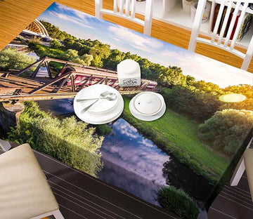 3D River Highway Bridge 21 Tablecloths Wallpaper AJ Wallpaper 