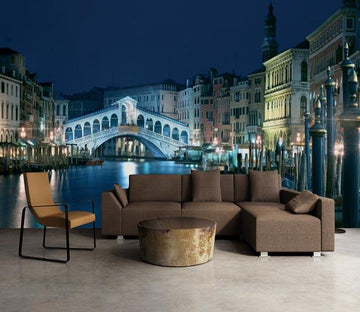 3D Night Bridge 701 Wallpaper AJ Wallpaper 