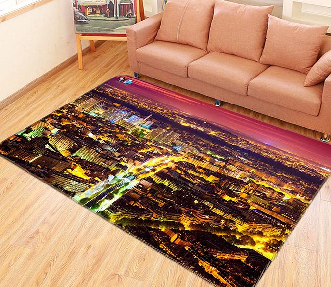 3D Prosperous City Night Scene 210 Non Slip Rug Mat Mat AJ Creativity Home 