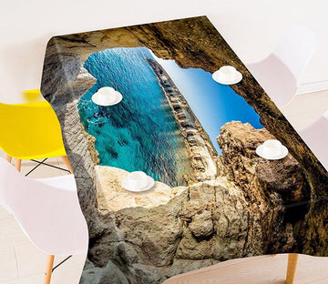 3D Coast Cave Sea Scenery 669 Tablecloths Wallpaper AJ Wallpaper 