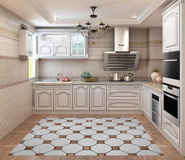 3D Pretty Elegant Pattern Kitchen Mat Floor Mural Wallpaper AJ Wallpaper 