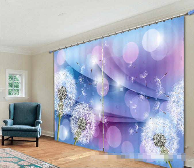 3D Flying Dandelions 1111 Curtains Drapes Wallpaper AJ Wallpaper 