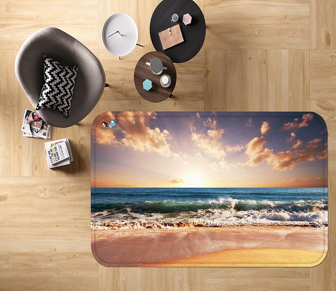 3D Sunset Sea View 117 Non Slip Rug Mat Mat AJ Creativity Home 