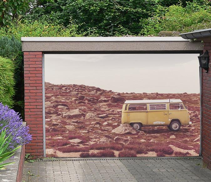 3D Stones Land Bus 267 Garage Door Mural Wallpaper AJ Wallpaper 