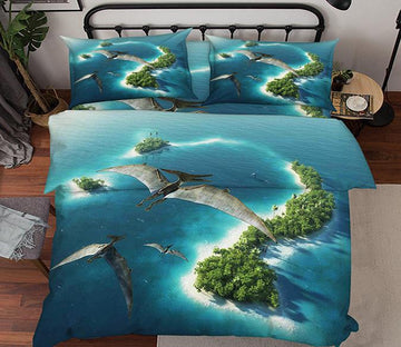 3D Sea Flying Dinosaurs 112 Bed Pillowcases Quilt Wallpaper AJ Wallpaper 
