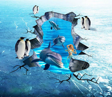 3D Sea Animals Floor Mural Wallpaper AJ Wallpaper 2 