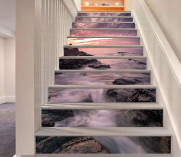 3D Sea Coast Sunset 27 Stair Risers Wallpaper AJ Wallpaper 