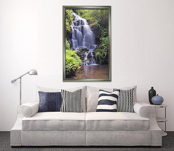 3D Mountain Stone Waterfall 122 Fake Framed Print Painting Wallpaper AJ Creativity Home 