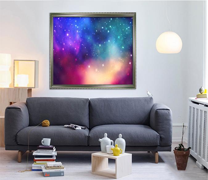 3D Color Cloud 190 Fake Framed Print Painting Wallpaper AJ Creativity Home 