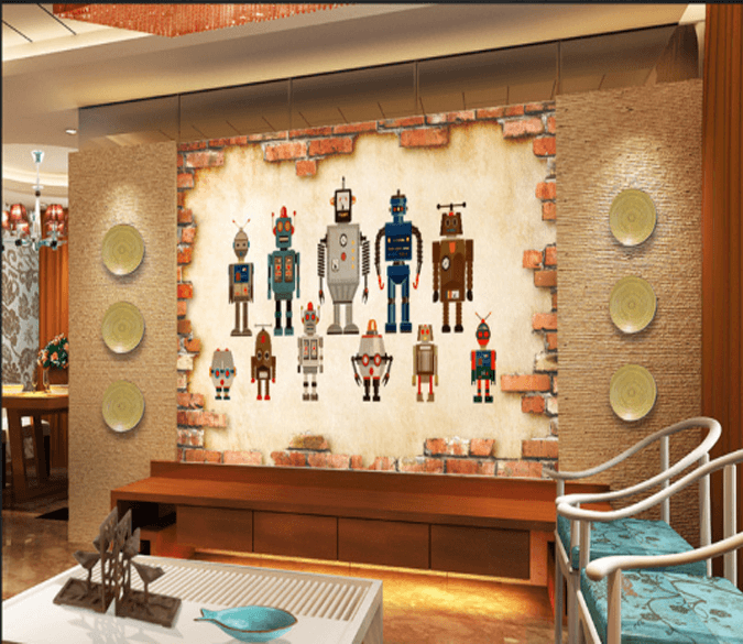 3D Robots And Bricks Wallpaper AJ Wallpaper 