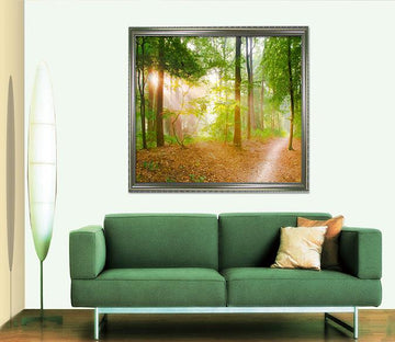 3D Sunshine Trail 014 Fake Framed Print Painting Wallpaper AJ Creativity Home 