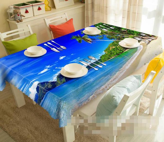 3D Beach Scenery 1295 Tablecloths Wallpaper AJ Wallpaper 