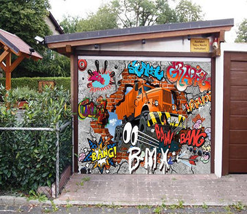 3D Truck Graffiti Words 61 Garage Door Mural Wallpaper AJ Wallpaper 