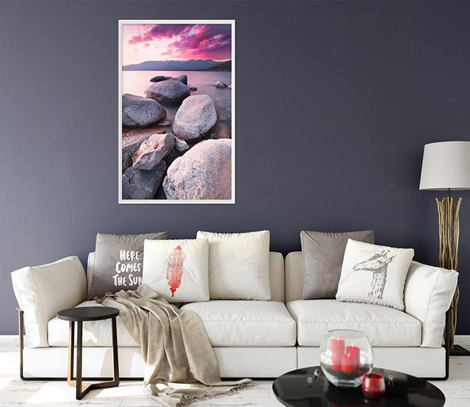 3D Big Stone 022 Fake Framed Print Painting Wallpaper AJ Creativity Home 