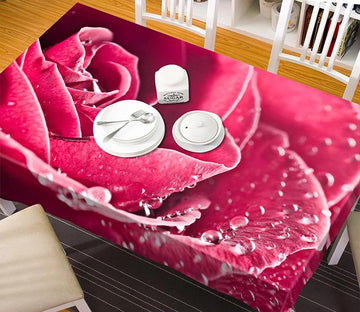 3D Flower Water Droplets 225 Tablecloths Wallpaper AJ Wallpaper 