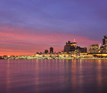 Seaside Night City Wallpaper AJ Wallpapers 