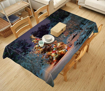 3D Snow Field Christmas Tree 823 Tablecloths Wallpaper AJ Wallpaper 