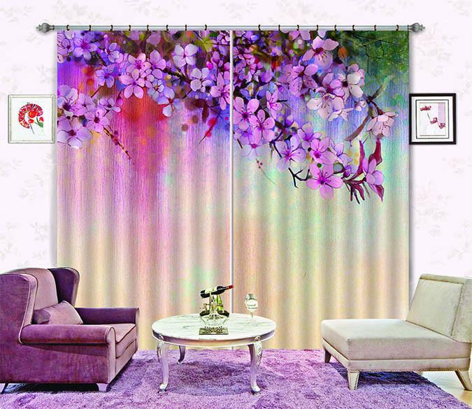 3D Flowers Branch 544 Curtains Drapes Wallpaper AJ Wallpaper 