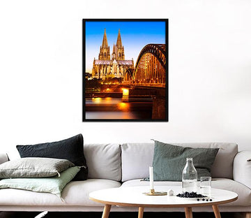 3D Light Castle 035 Fake Framed Print Painting Wallpaper AJ Creativity Home 