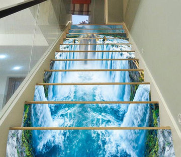 3D Waterfall Fault 61 Stair Risers Wallpaper AJ Wallpaper 