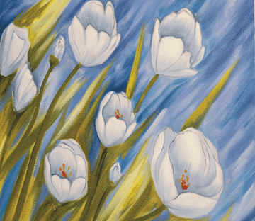 White Tulips Wallpaper AJ Wallpaper 