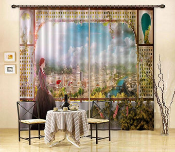 3D City Scenery 363 Curtains Drapes Wallpaper AJ Wallpaper 