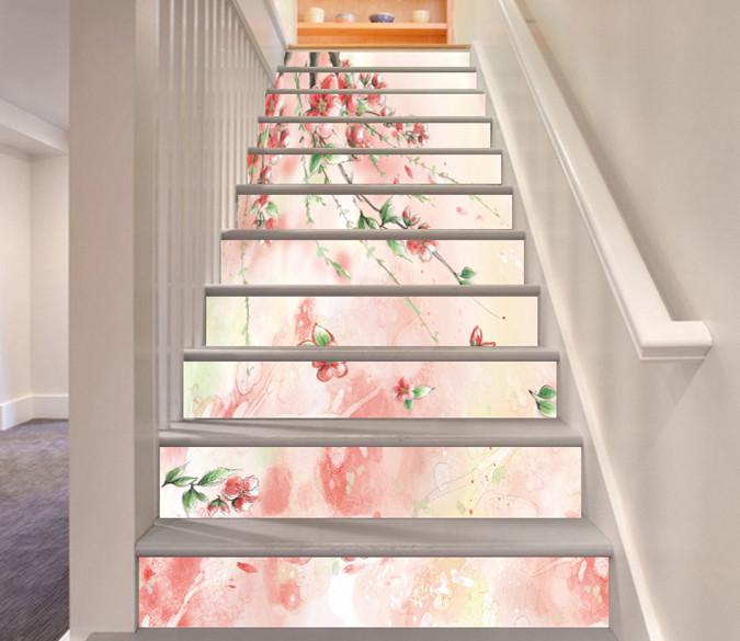 3D Dancing Flowers 6 Stair Risers Wallpaper AJ Wallpaper 
