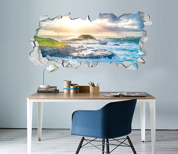 3D Shiny Sea Scenery 100 Broken Wall Murals Wallpaper AJ Wallpaper 