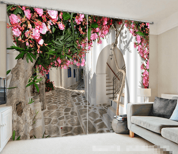 3D Town Alley Flowers 1100 Curtains Drapes Wallpaper AJ Wallpaper 