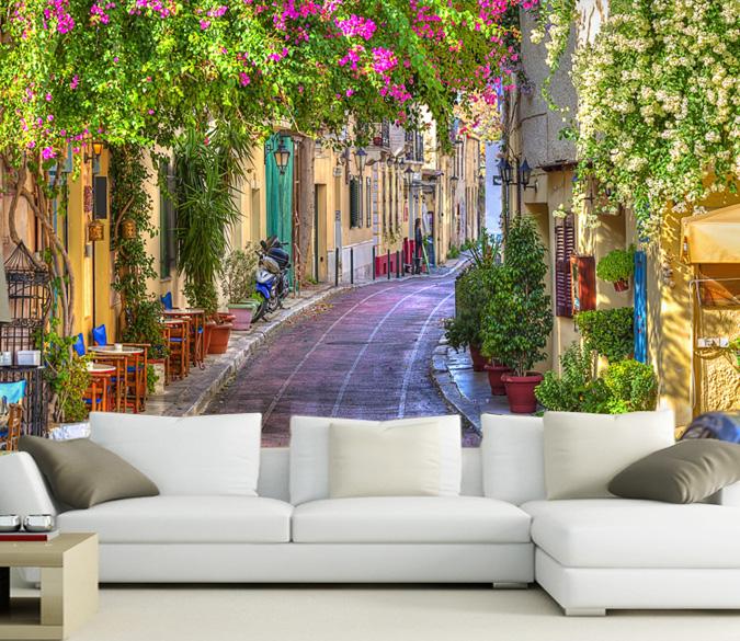 3D Alley Rattan 075 Wallpaper AJ Wallpaper 