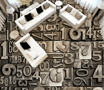 3D Numbers Floor Mural Wallpaper AJ Wallpaper 2 