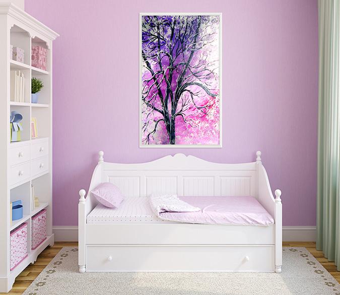 3D Strange Tree 107 Fake Framed Print Painting Wallpaper AJ Creativity Home 