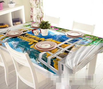 3D Window Lake Scenery 1214 Tablecloths Wallpaper AJ Wallpaper 