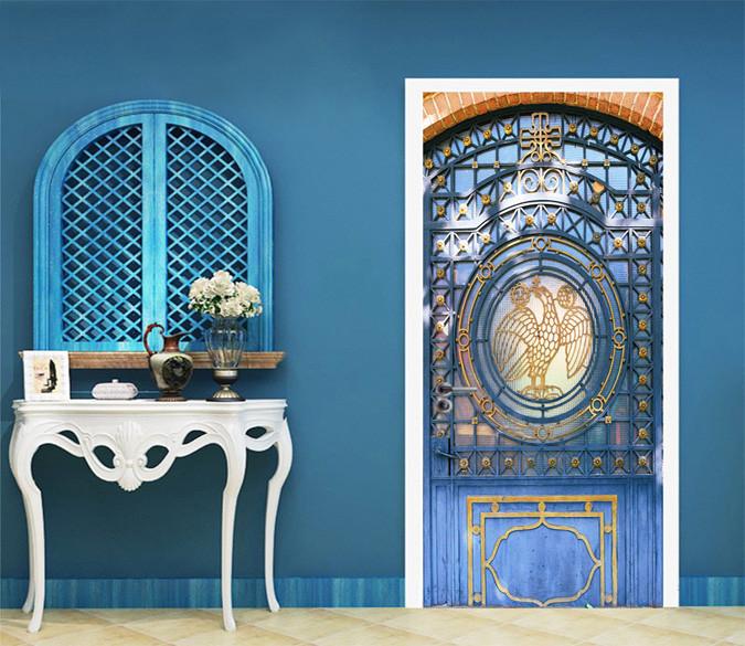 3D Openwork Patterns 16 Door Mural Wallpaper AJ Wallpaper 