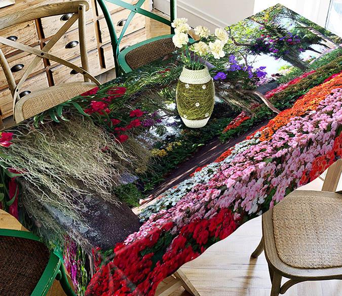 3D Garden Flowers 644 Tablecloths Wallpaper AJ Wallpaper 