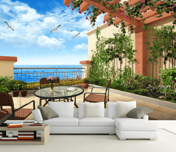 Luxurious Big Balcony Wallpaper AJ Wallpaper 