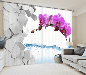 3D Pretty Phalaenopsis 940 Curtains Drapes Wallpaper AJ Wallpaper 