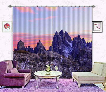 3D Stone Mountain Peaks 602 Curtains Drapes Wallpaper AJ Wallpaper 