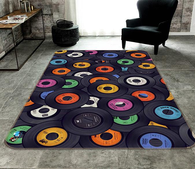3D Traditional Discs 175 Non Slip Rug Mat Mat AJ Creativity Home 