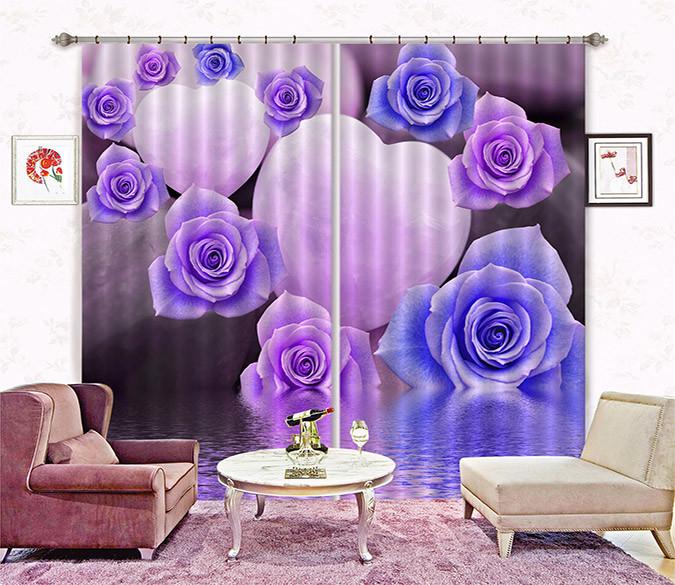 3D Flowers Stones 149 Curtains Drapes Wallpaper AJ Wallpaper 