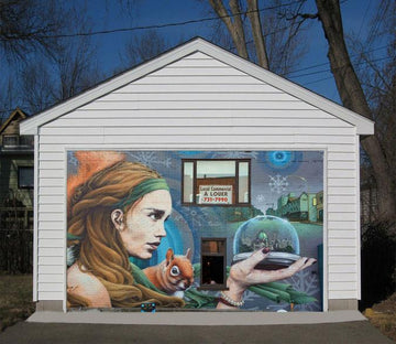 3D Pretty Graffiti Girl 336 Garage Door Mural Wallpaper AJ Wallpaper 