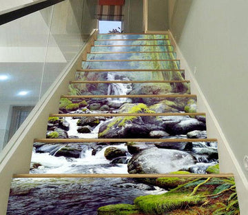 3D River Stones 756 Stair Risers Wallpaper AJ Wallpaper 