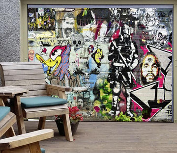 3D Graffiti Characters 302 Garage Door Mural Wallpaper AJ Wallpaper 