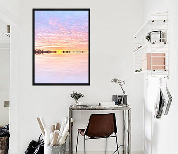 3D Beautiful Dusk 093 Fake Framed Print Painting Wallpaper AJ Creativity Home 